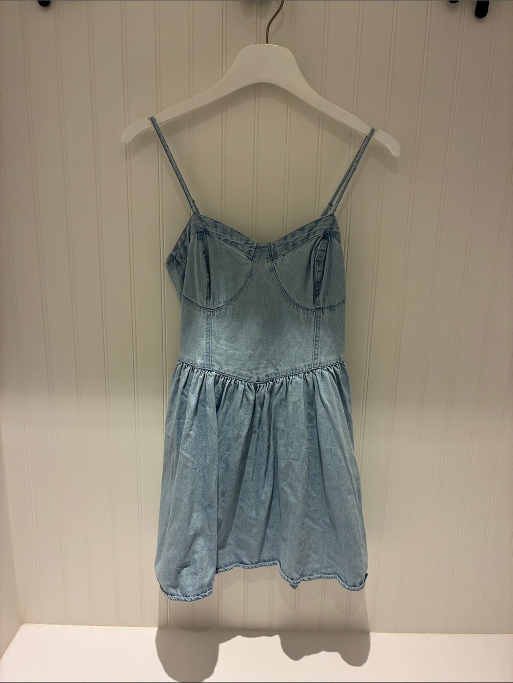 American Eagle Outfitters Light Blue Denim Slip Dress